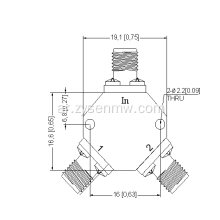 DC-27GHZ 2-Way مقسم الطاقة المقاوم